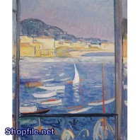 TSD3544 - Tranh sơn dầu mặt hồ nước đẹp